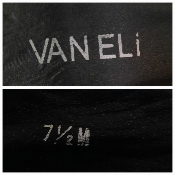 VANELI Zebra Print Calf Hair Leather Peep Toe Slingback Pumps Sz 7.5 Blk/Tan - Picture 8 of 8